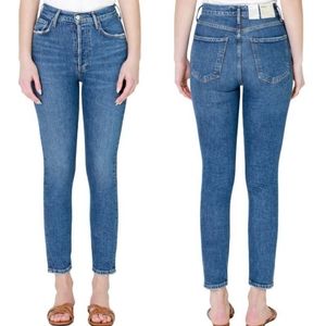 AGOLDE Nico High Rise Slim Fit Button Fly Jeans